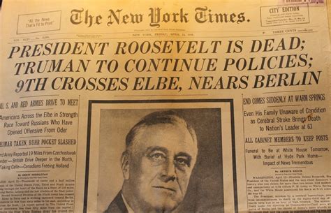 The Day Franklin Delano Roosevelt Died April 12 1945