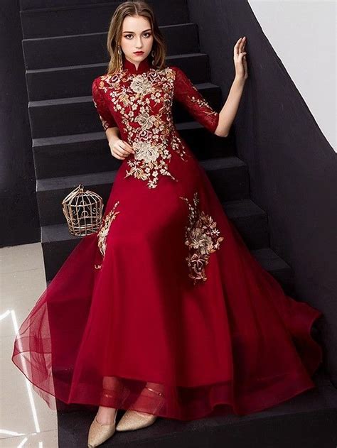 stylish cheongsam prom dress outfit ideas07 1024×1365 chinese prom dress red chinese