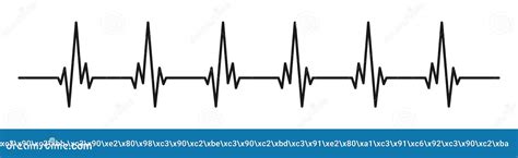 Heartbeat Line Isolated On White Background Heart Rate Or Cardiogram