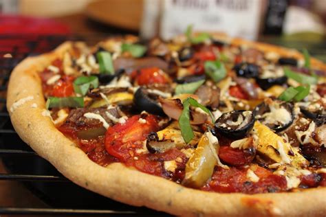 Vegetable Pizza Recipe How To Make A Marinated Grilled Vegetable Pizza ~ Evillage From France