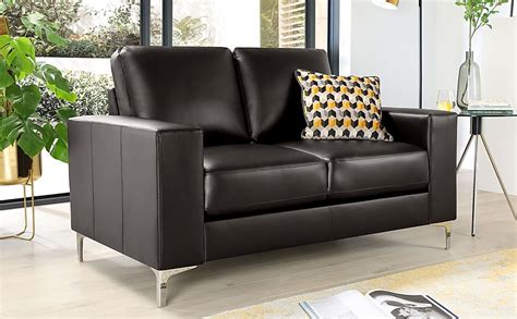 Baltimore Brown Leather 2 Seater Sofa Furniture Choice