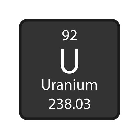 Uranium Chemical Element Symbol Periodic Table Stock Illustration My Xxx Hot Girl