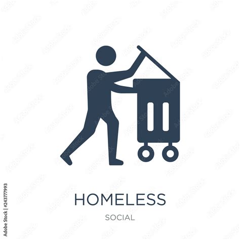 Homeless Icon Vector On White Background Homeless Trendy Filled Icons