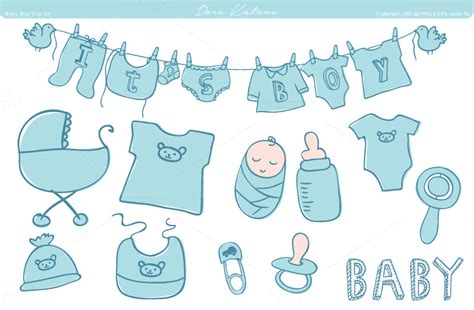 It is because of this fact why we went to work and made these simply cute baby shower clipart free for your very own personal needs. Baby Shower Clip Art - blue ~ Graphics on Creative Market