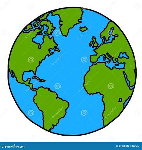 Planet Earth Cartoon Stock Vector Illustration Of Hand 27032442