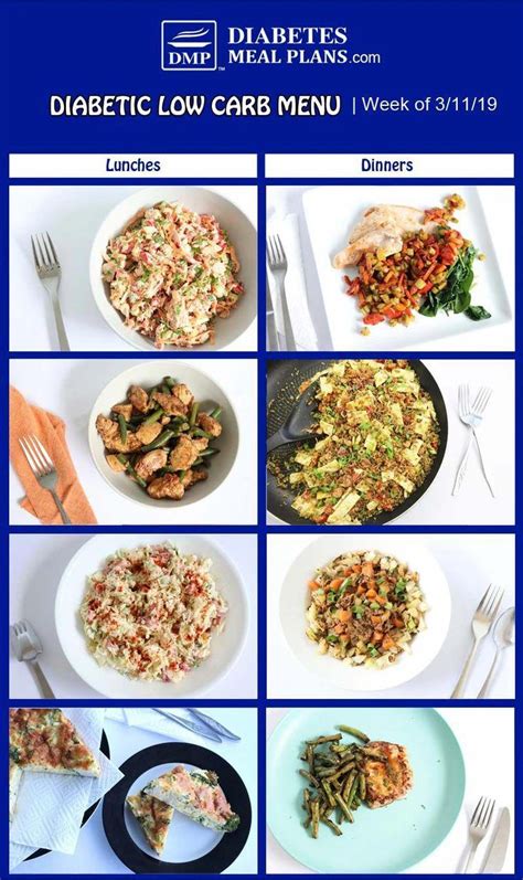 This Weeks Low Carb Diabetic Meal Plan Features A Few Easy Salads A