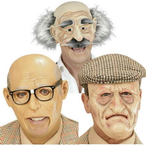 old man grandad grandpa halloween costume disguise elderly senior pensioner mask ebay