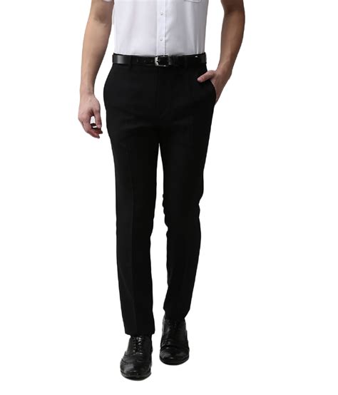 Buy Haoser Black Formal Pants For Men Slim Fit Black Formal Trouser