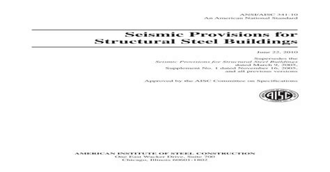 Seismic Provisions For Structural Steel Buildings · Pdf File · 2016 11