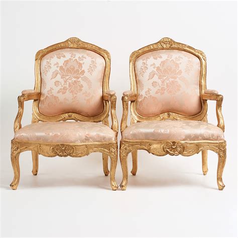 A Pair Of Swedish Rococo Armchairs Attributed To C M Sandberg Master