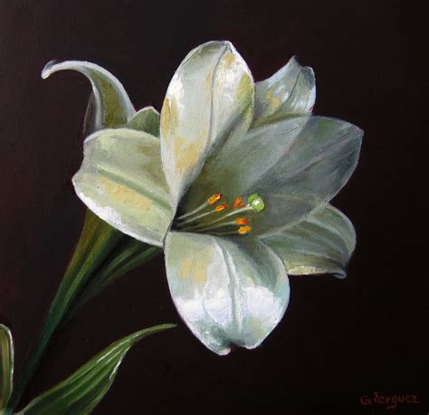 Lily Flower Photo Color Painting B Painting By Gheorghe Iergucz