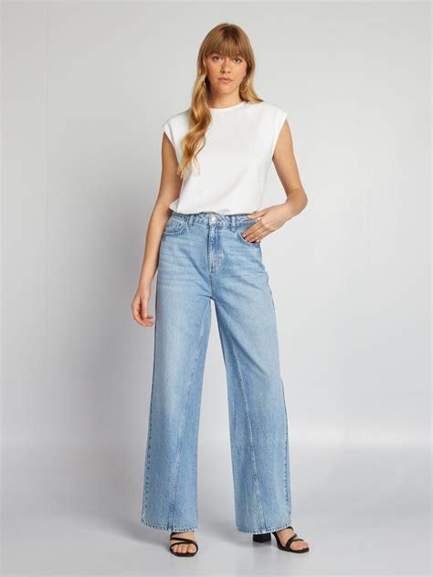 Jean Wide Leg Bleu Kiabi