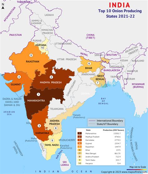 Map Of Top 10 Wheat Producing States Of India India W