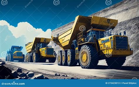 Large Quarry Dump Truck In Coal Mine Mining Equipment For The