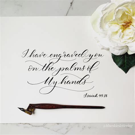 Custom Calligraphy Saying Bible Verse Quote Etsy