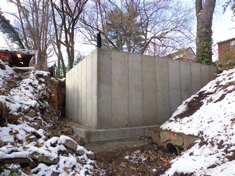 Concrete wall blocks have range of colors, shapes, sizes and price points. Poured Concrete Retaining Wall, Cincinnati Ohio | Hughes ...