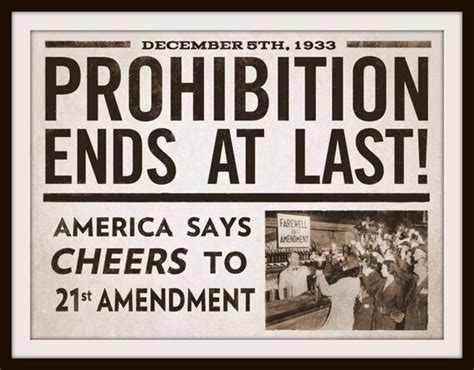 Art Print Prohibition Ends 1933