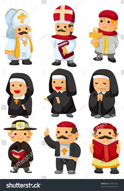 Cartoon Priest Icon Vector Có Sẵn Miễn Phí Bản Quyền 73401331