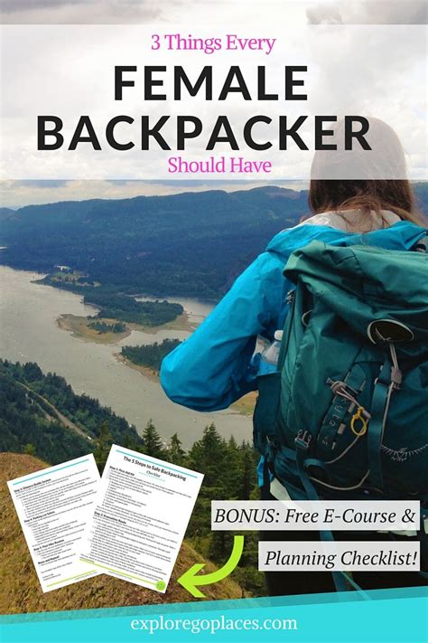 3 Things Every Female Backpacker Needs Backpacking Backpacking