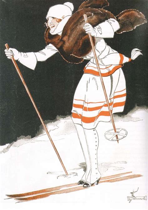 Skiing In 1920 Artsy Anime Art