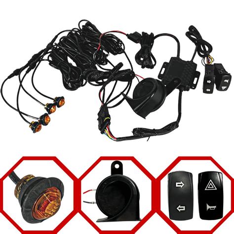 Utv Turn Signal Kit With Horn And Rocker Switches Extreme Led Light Bars