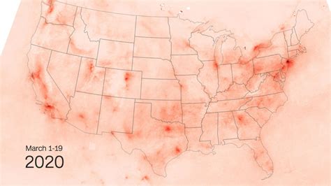 Satellite Images Show Less Pollution Over The Us As Coronavirus Shuts