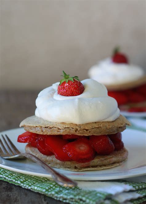 Slice strawberries into small pieces, toss in a large bowl with sugar to coat. Strawberry Shortcake Pancakes - Kitchen Treaty Recipes