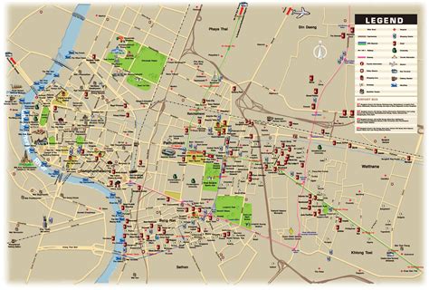 Gratis Bangkok Stadtplan Mit Sehenswürdigkeiten Zum Download
