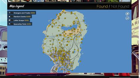 Gta 5 Strangers And Freaks Letter Scraps And Random Events Location Map