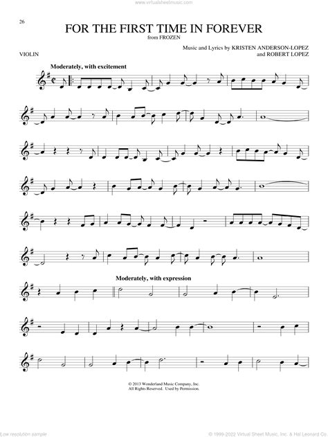 Disney Violin Sheet Music For Beginners