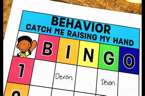 Behavior Bingo For The Kid Who Blurts Classroom Management Strategy By
