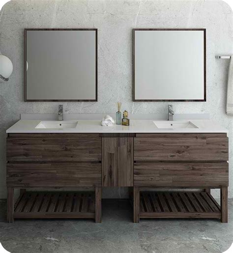 Get the best deal for double sink vanity bathroom vanities from the largest online selection at ebay.com. 84" Floor Standing Double Sink Modern Bathroom Vanity w ...