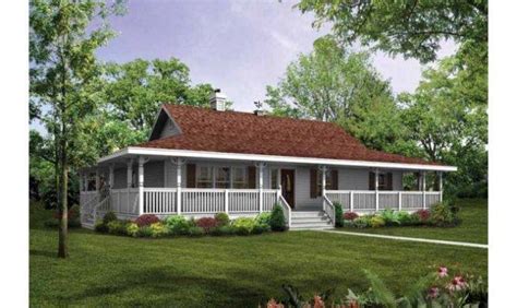Showing One Story Ranch House Plans Wrap Around Porch Jhmrad 79529