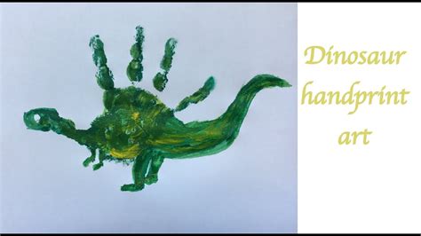 Dinosaur Handprint Art Youtube