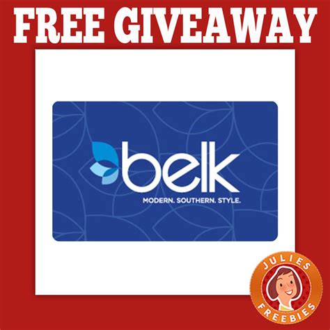Check spelling or type a new query. Belk Gift Card Giveaway - Julie's Freebies