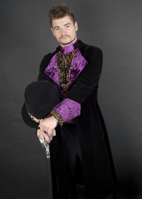 Mens Gothic Count Vampire Costume With Cane Halloween Gothic Count