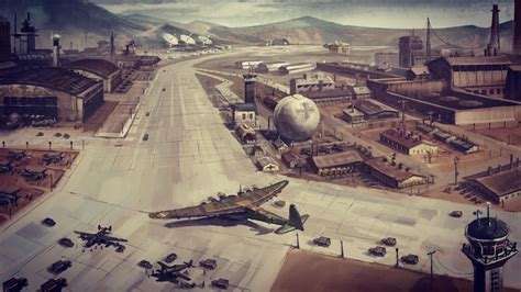Ww2 Airbase World War 2 Air Base Concept Art By Krishnapal Yadav