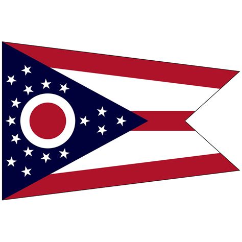 Ohio State Flag Flagpole Man