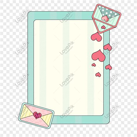 Love Letter Love Envelope Frame Dialog Pink Decorative Box Png