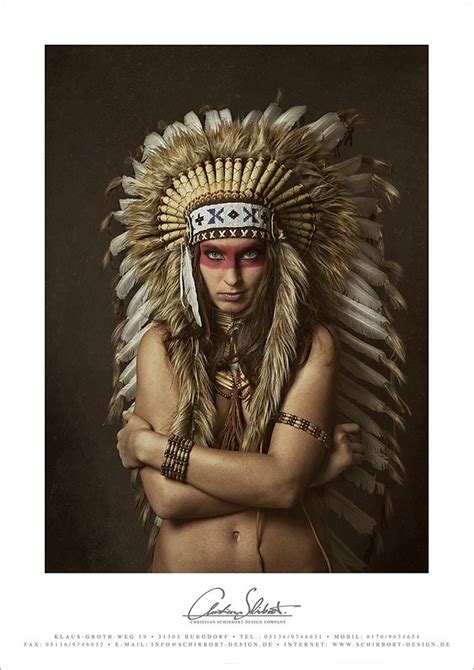Indianer Indianer Portrait Kriegerin Portrait Wild West Krieger