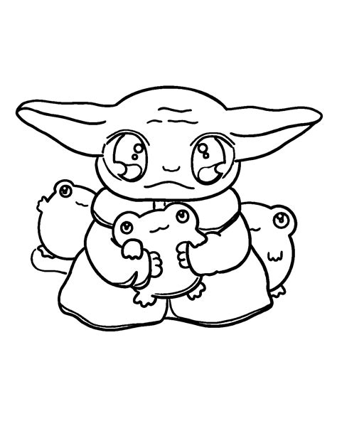 Baby Yoda Coloring Pages Coloringrocks