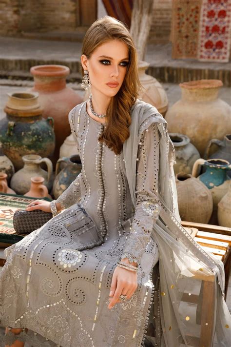 Latest Maria B Eid Lawn Stylish Dresses Designs Collection 52