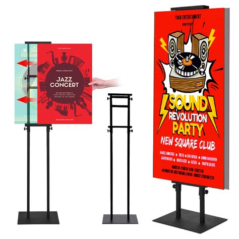 Buy Poster Stand For Display Pedestal Sign Standadjustable Floor