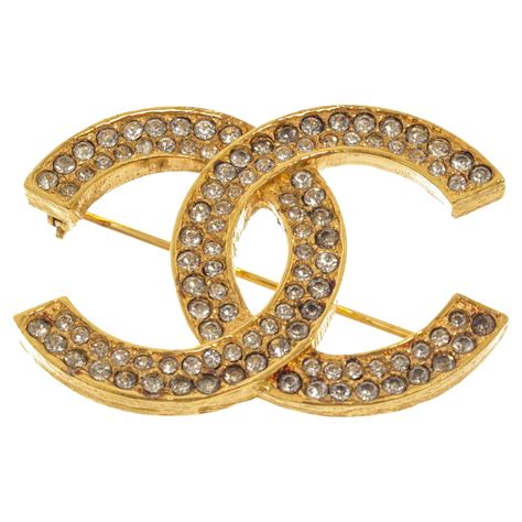Circa 1990 Chanel Double Cc Gold Plated Brooch At 1stdibs