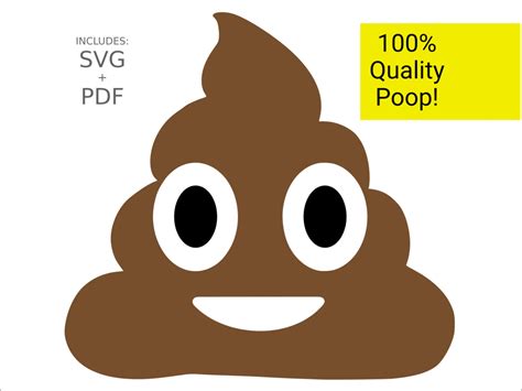 Poop Emoji Svg Emoji Poop Poo Emoji Birthday Clipart Files Etsy