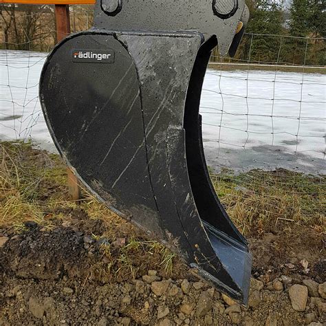 Backhoe Bucket Without Teeth For Mini Excavators Rädlinger Maschinenbau