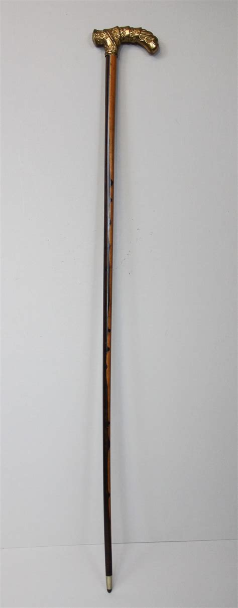 Bargain Johns Antiques Antique Gold Filled Walking Cane Dated Dec