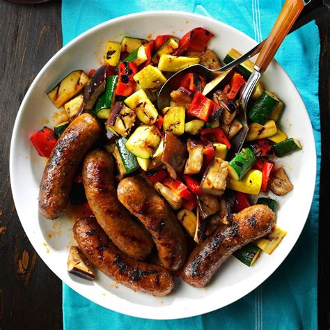 Grilled Sausages With Summer Vegetables Recipe How To Make It