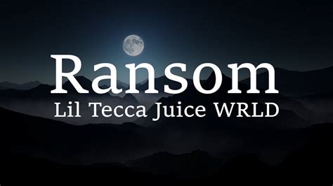 Lil Tecca Ransom Lyrics Ft Juice Wrld Youtube