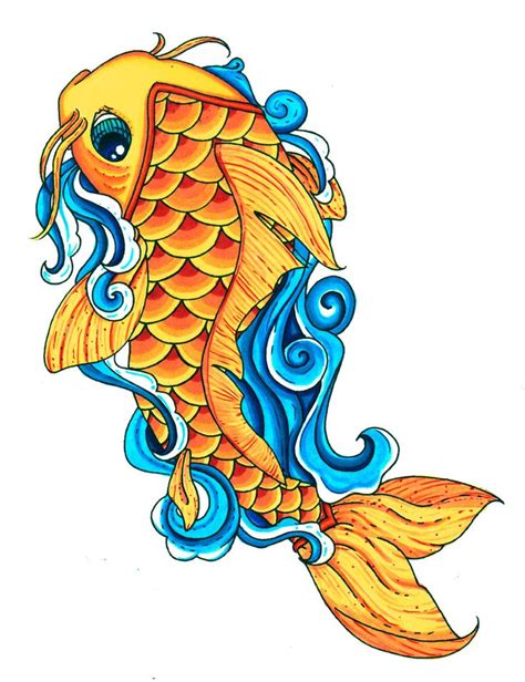 Koi Fish Color By Pick Your Poison On Deviantart Koi Fish Drawing